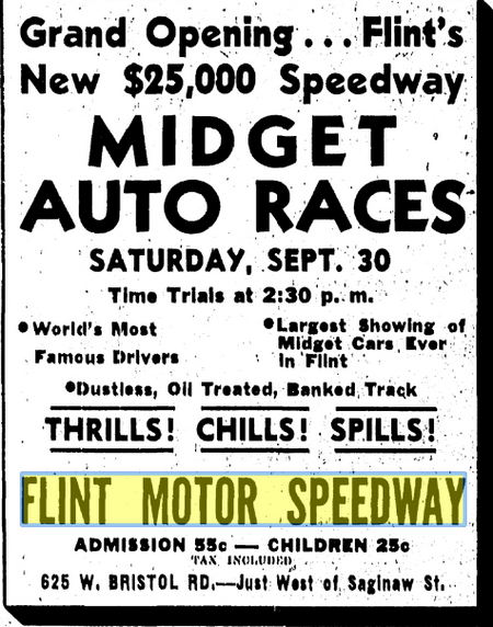 Flint Motor Speedway - Sept 1939 (newer photo)